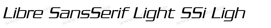 Libre SansSerif Light SSi Light Italic字体转换